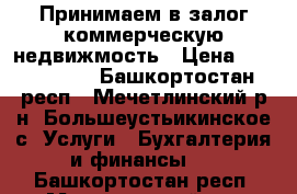 Принимаем в залог коммерческую недвижмость › Цена ­ 2 000 000 - Башкортостан респ., Мечетлинский р-н, Большеустьикинское с. Услуги » Бухгалтерия и финансы   . Башкортостан респ.,Мечетлинский р-н